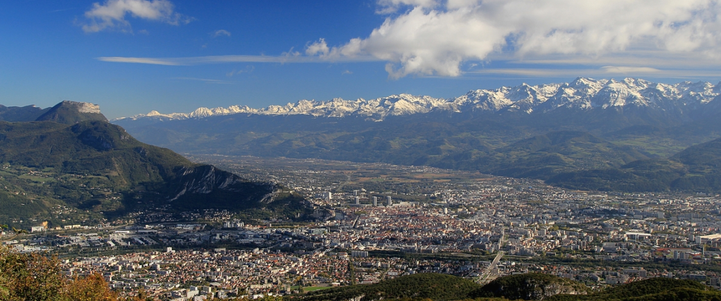 Grenoble depuis le Vercors
